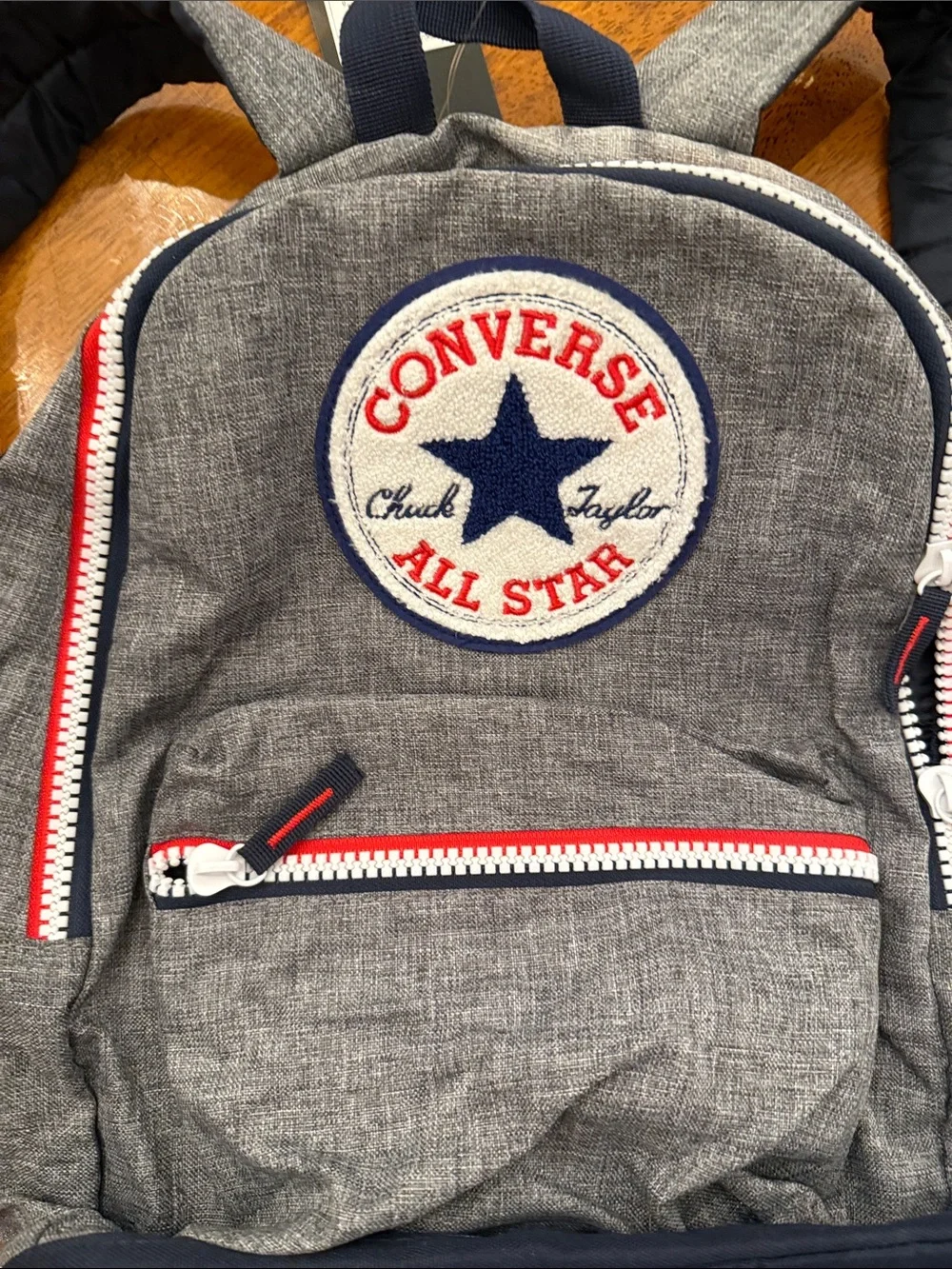 Converse Grey & Navy Men's Backpack with Red Trim